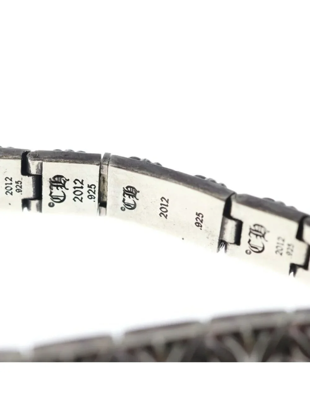 Chrome Hearts Pyramid Pls 8 Plus Ble Silver Bracelet